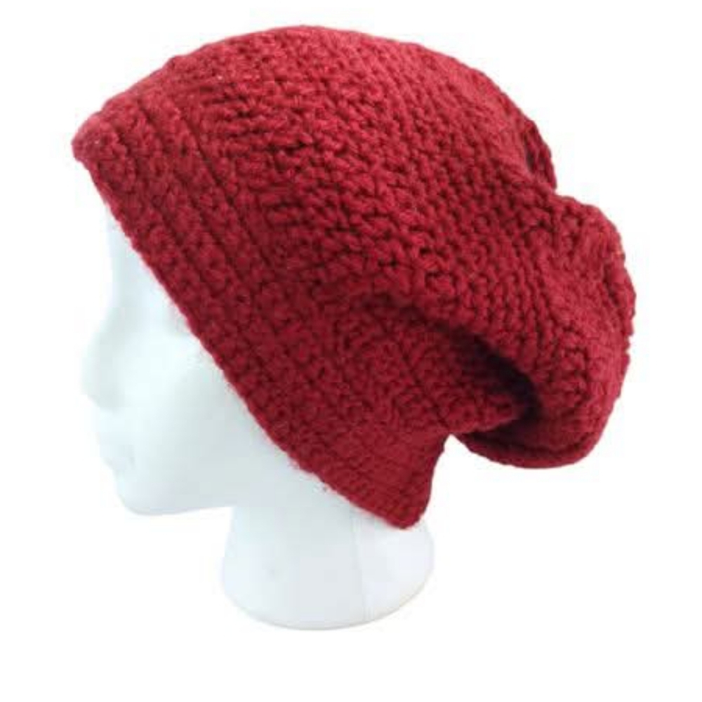 Cozy Red Crochet Beanie